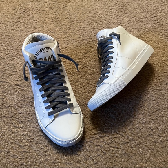 P448 Shoes - P448 White Renew High Top Sneakers